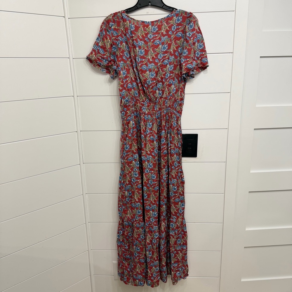 Natural Life Red Olive Leaf Bella Maxi Dress Size Medium 23183 - Picture 6 of 11